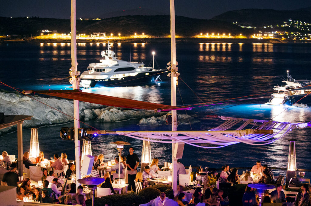 The night life of Athens and Santorini